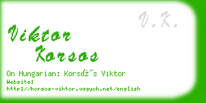viktor korsos business card